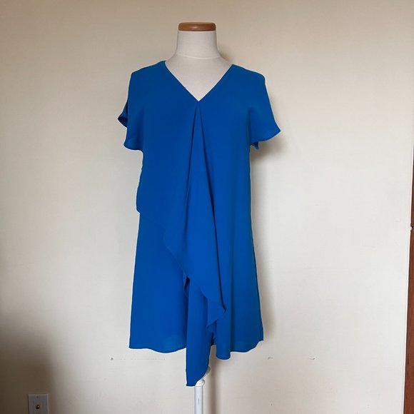 Adrianna Papell Blue Midi Dress 2P - Picture 3 of 15